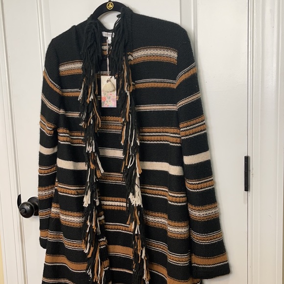 *NEW* JOHNNY WAS NWT ALPACA ADA FRINGED CARDIGAN - Picture 4 of 10